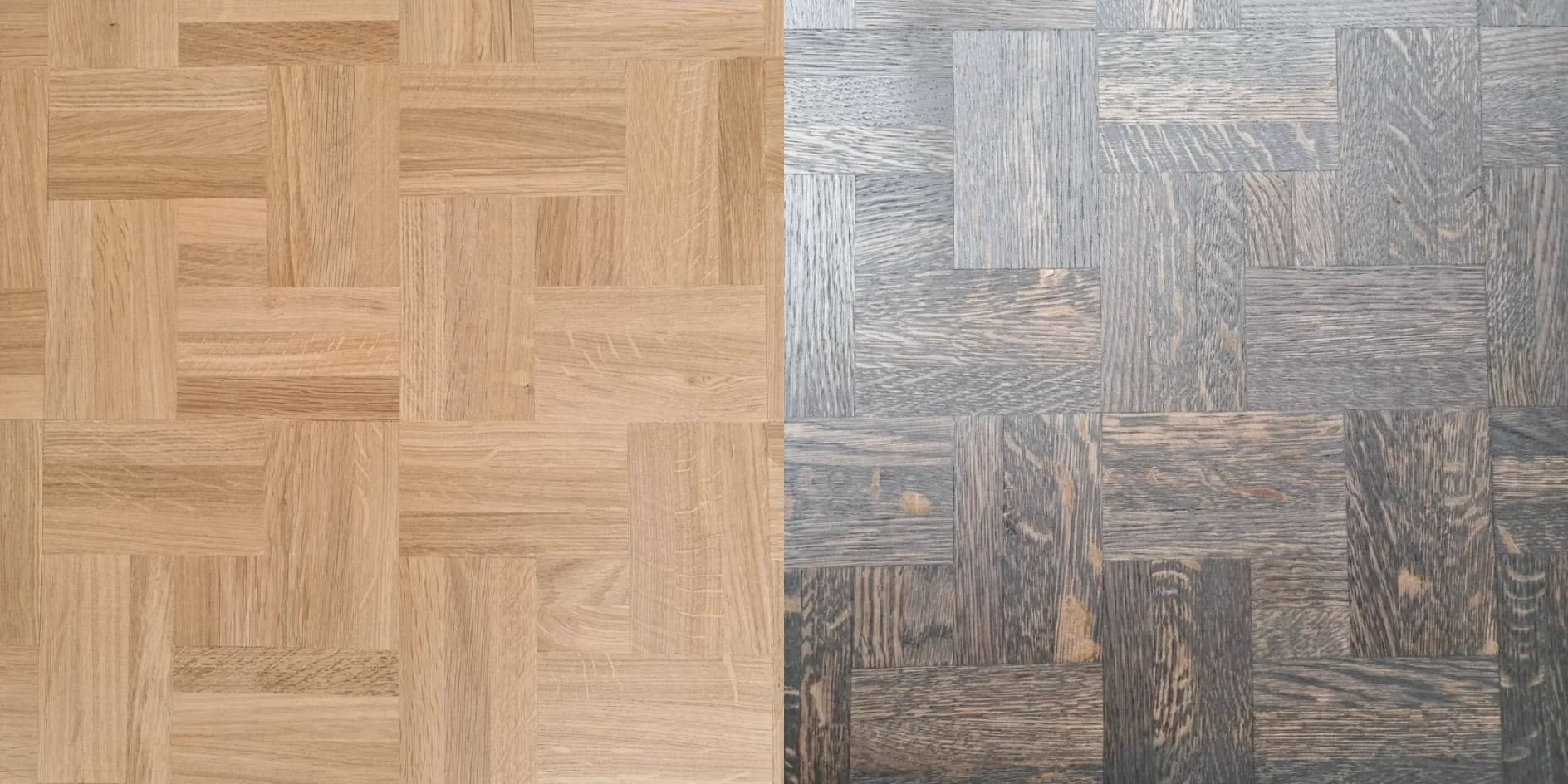 New oak finger mosaic parquet